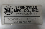 Springville DI450x3 Pneumatic Air Cylinder 250 PSI Max 16336
