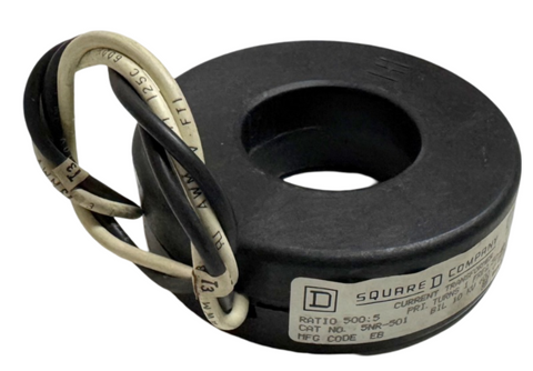Square D 5NR-501 Current Transformer 500:5 Ratio 50-400 Hz 10 KV 600 Volts