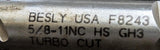Besly 5/8"-11NC Spiral Flute Tap Turbo-Cut F8243 HS GH3