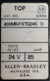 Allen-Bradley 800MR-FXTQ24S Red Push Button Switch 24V Series D