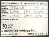 Uticor Technology 76711-16 Programmable Messenger Display Interface 115/230V