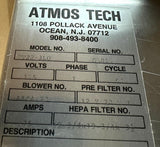 Atmos Tech FT24-3L0 Hepa Filter Blower Clean Room AA44-23 19.75" x 19.75" x 3.5"