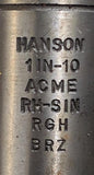 Hanson 1-IN-10 Acme Hand Tap RH-SIN RGH Bronze