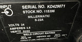 Miller CP-300 Mig Welder Power Supply 12.3 kW w/ Millermatic S-22A Wire Feeder
