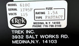 Trek 610C P0744 High Voltage Power Supply, Amplifier, Controller 0-10kV 0-2000uA