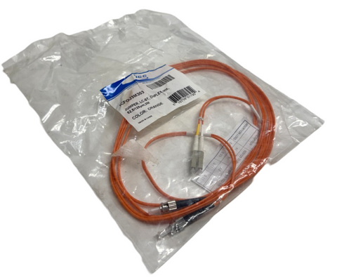 Lot of (2) ICC ICFOJ3M303 Fiber Optic Patch Cable LC-ST Duplex MM 62.5/125µm 3M