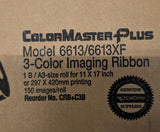 Lot of (2) CalComp 6613/6613XF 3-Color Imaging Ribbon CRB+C3B ColorMaster A3