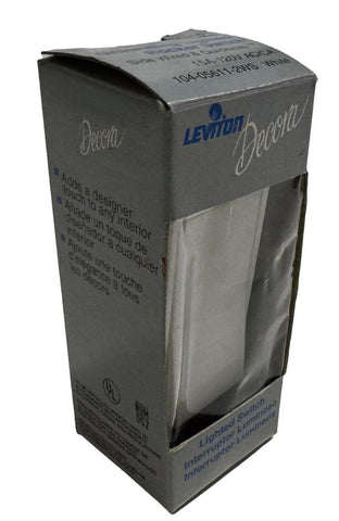 Leviton Decora L5611-2W Single Pole Rocker Switch Illuminated 15A 120V White