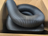 Flexaust T-7 Thermoplastic Rubber Duct Hose Black 5" ID 25' L 8731050025