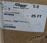 Flexaust T-7 Thermoplastic Rubber Duct Hose Black 5" ID 25' L 8731050025