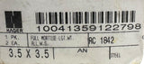 Hager RC1842 Radius Full Mortise Plain Bearing Steel Hinge 3.5" X 3.5"