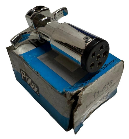 Pollak 11-613 Trailer End Connector 6-Way Plug 1/4" Mounting Holes