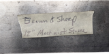 Brown & Sharpe 12" Machinist Precision Square Tool