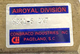 Conbraco Airoyal Division H341-6 Pneumatic Cylinder 2X7 750 PSI