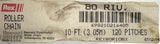 Rex REX80R10BX Roller Chain 80 Riveted 10 FT 120 Pitches