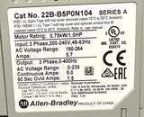 Allen Bradley 22B-B5P0N104 PowerFlex 40 AC Drive 1 HP 075 kW 240V 3 Phase