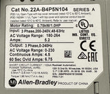 Allen Bradley 22A-B4P5N104 PowerFlex AC Drive 1 HP 075 kW 240V 3 Phase