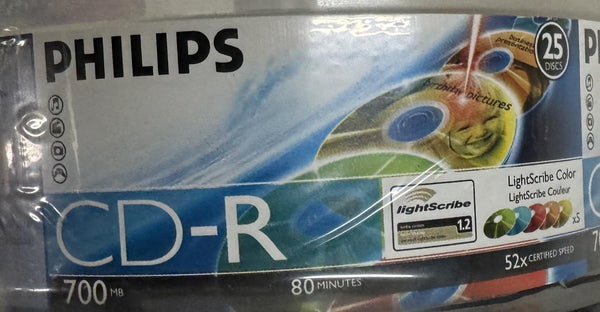 Philips CR7D5HB25/17 CD-R Discs 700 MB 80 Minutes 52X Certified Speed ...
