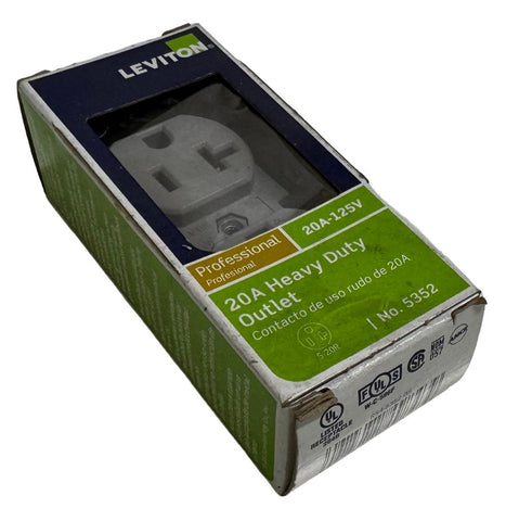 Leviton 5352 Heavy Duty Outlet 20A 125V Professional 5-20R