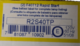 Advance R-2S40-1-TP Mark III Energy Saver Rapid Start Ballast 120V 60HZ R2S40TP