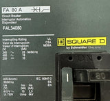 Square D FAL34080 Feed-Thru Circuit Breaker 80A 3 Pole 480V
