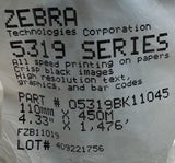 Zebra 05319BK11045 Wax Resin Ribbon 4.33" X 1476 Ft 5319 Series