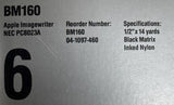 Nu-Kote BM160 Black Nylon Printer Ribbon 1/2" x 14 yds 6-Pack