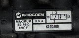 Norgen K41DA00 Air Control Valve 1/4" NPT 150 PSIG 120°F