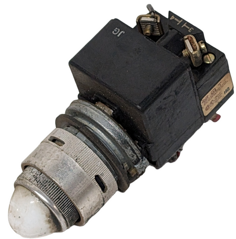 Square D 9001KM1 Pilot Light White Series F 110/120 VAC 50/60 HZ
