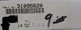 Lot of (9) Dixon 31095620 Push-In Elbow 1/4" Tube OD x 10-32 UNF Nylon/Brass