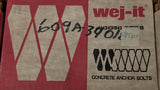 Box of (25) Wej-it 12700 Wedge Anchor 1/2" x 7" Size