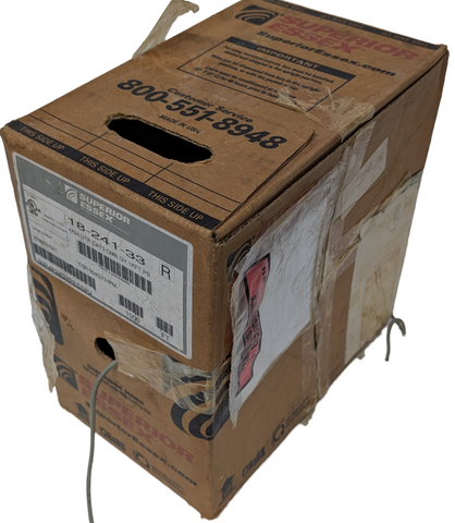 Superior Essex 18-241-33 Telephone Wire Cable Gray 1000 FT 4 Pair 24 AWG CAT3