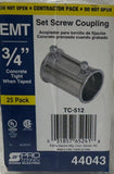 Lot of (12) Sigma Electric ProConnex TC-512 Set Screw Coupling 3/4"