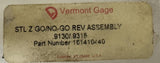 Vermont Gage 161410440 Steel Z Go/No-Go Reversible Assembly .9130/.9315