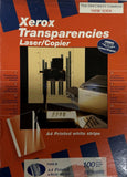 Xerox 3R96000 Type B Laser Transparencies A4 Printed White Stripe 100-Pack