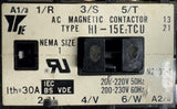 Yaskawa HI-15E2TCU AC Magnetic Contactor 600V 30A 50/60Hz Nema Size 1