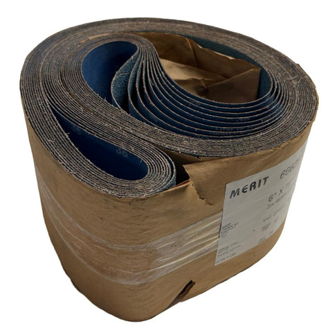 Merit SY695 Cloth Sanding Belt 6" x 79" 36 Grit 10-Pack