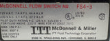 McDonnell & Miller FS4-3 Flow Switch 115/230 VAC 150 PSI