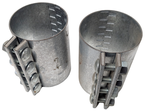 Lot of (2) Metflo 5.000" Compression Coupling 4 Bolts