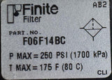 Finite F06F14BC Pneumatic Filter 175°F 250 PSI
