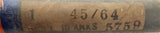 Ace Drill 45/64" Jobber Drill Blank HSS