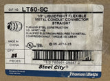 Lot of (16) Thomas & Betts LT50-SC Liquidtight Flexible Conduit Connector 1/2"
