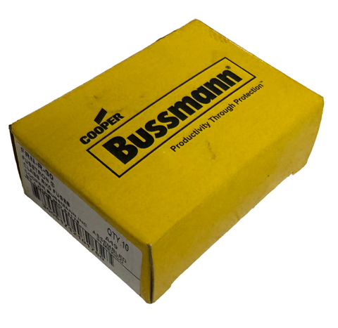 Cooper Bussmann Fusetron FRN-R-30 Fuses 30A 250V Class RFK 10-Pack