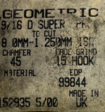 Geometric 9/16 D HSS Thread Chaser 8.0MM-1.250MM