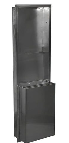 Tork 309051 H1 System Recessed Frame and Waste Receptacle Stainless Steel 56"