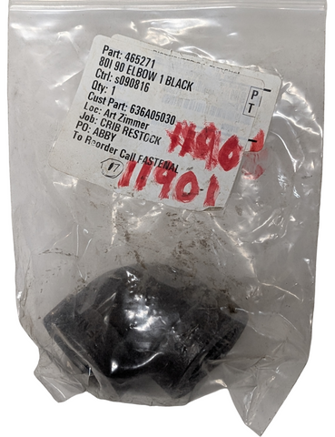 Fastenal 465271 90° Pipe Elbow 1" Black Malleable Iron 300 lb