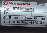 Norgren RT/57232/M/40 Pneumatic Roundline Cylinder 32 mm Bore 40 mm Stroke