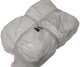 Lot of (100) Lakeland 601 Disposable Bib Apron White Tyvek Sewn Ties 28" x 36"