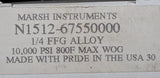 Marsh Instruments N1512-67550000 Needle Valve 1/4 FFG Alloy 10,000 PSI 800F WOG