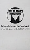 Marsh Instruments N1512-67550000 Needle Valve 1/4 FFG Alloy 10,000 PSI 800F WOG